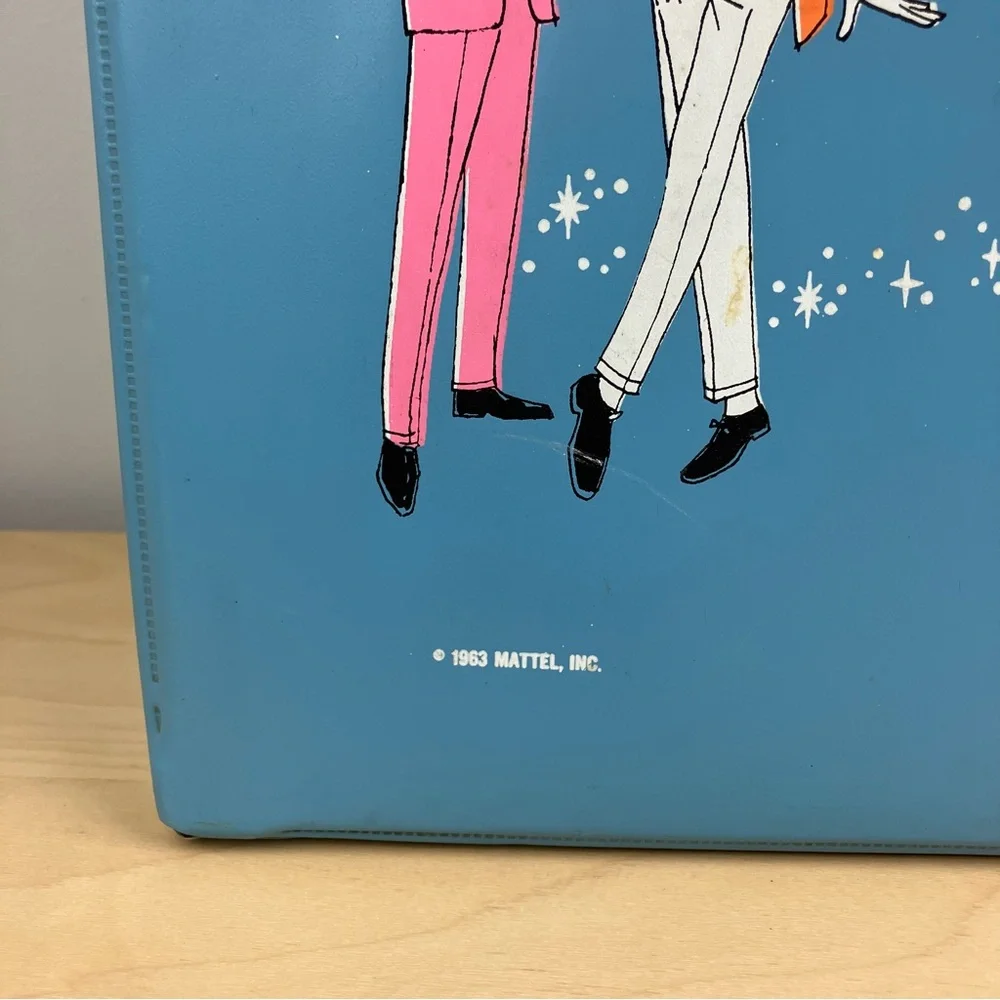 Vintage 1963 Mattel Barbie Midge Doll Carrying Case Blue Vinyl Wardrobe ONLY